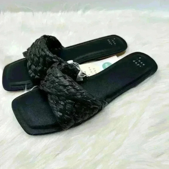 A New Day Nicolette Black Sandals Size 9.5 - Picture 4 of 8